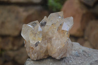 Natural Citrine and Smokey Quartz Crystals and Clusters x 4 From Luena, Congo