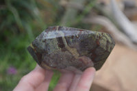 Polished Bastite Dragons Blood Stone Crystal Points x 2 From Tshipise, South Africa