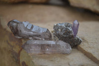 Natural Smokey Window Amethyst Crystals and Scepters x 35 From Chiredzi, Zimbabwe