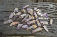 Natural Smokey Window Amethyst Crystals and Scepters x 35 From Chiredzi, Zimbabwe