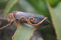 Polished Mixed Copper Wire Wrapped Pendants x 6 From Southern Africa