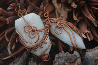 Polished Mixed Copper Wire Wrapped Pendants x 6 From Southern Africa