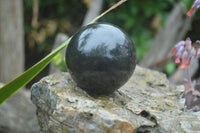 Polished Black Basalt Spheres x 3 From Antsirabe, Madagascar