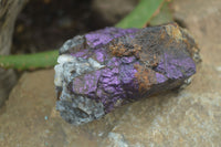 Natural Rare Metallic Purpurite Cobbed Specimens x 3 From Erongo, Namibia