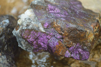 Natural Rare Metallic Purpurite Cobbed Specimens x 3 From Erongo, Namibia