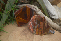 Polished On One Side Nguni Jasper Specimens x 2 From Prieska, South Africa