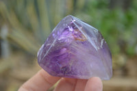 Polished Amethyst Window Quartz Crystals x 3 From Akansobe, Madagascar