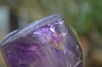 Polished Amethyst Window Quartz Crystals x 3 From Akansobe, Madagascar