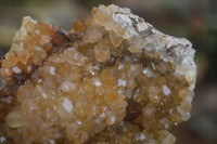 Natural Golden Limonite Quartz Clusters x 3 From Solwezi, Zambia