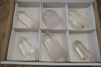 Polished Clear Quartz Points x 6 From Akansobe, Madagascar