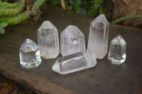 Polished Clear Quartz Points x 6 From Akansobe, Madagascar