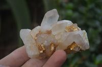 Natural Clear Quartz Crystal Clusters x 12 From Madagascar