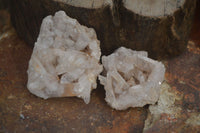 Natural Clear Quartz Crystal Clusters x 12 From Madagascar