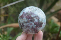 Polished Rubellite Pink Tourmaline Spheres x 3 From Ambatondrazaka, Madagascar