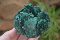 Natural Silky Malachite Specimens x 6 From Kasompe, Congo