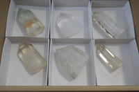 Polished Rare Inclusion Quartz Points x 6 From Madagascar