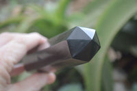 Polished Black Basalt Point-Prism x 6 From Antsirabe, Madagascar