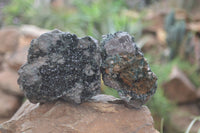 Natural Rare Libethenite Crystals On Dolomite Matrix Specimens x 2 From Shituru, Congo