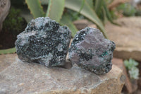 Natural Rare Libethenite Crystals On Dolomite Matrix Specimens x 2 From Shituru, Congo