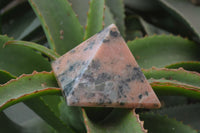 Polished Orange Twist Calcite Pyramids x 3 From Maevantanana, Madagascar