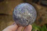 Polished Lepidolite With Rubellite Tourmaline Spheres x 6 From Madagascar