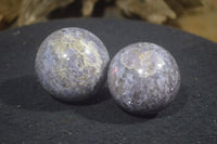 Polished Lepidolite With Rubellite Tourmaline Spheres x 6 From Madagascar