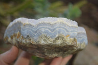 Natural Rare Blue Lace Agate Plate x 1 From Namibia