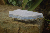 Natural Rare Blue Lace Agate Plate x 1 From Namibia