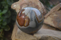 Polished Polychrome Jasper Spheres x 2 From Madagascar