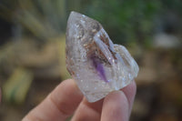 Polished Smokey Amethyst Window Quartz Crystals x 12 From Madagascar