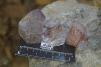 Polished Smokey Amethyst Window Quartz Crystals x 12 From Madagascar