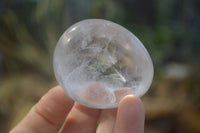 Polished Clear Quartz Galet-Palm Stones x 12 From Madagascar