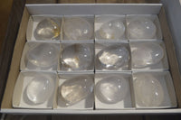 Polished Clear Quartz Galet-Palm Stones x 12 From Madagascar