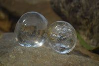 Polished Clear Quartz Galet-Palm Stones x 12 From Madagascar