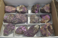 Natural Rare Metallic Purpurite Cobbed Specimens x 12 From Erongo, Namibia