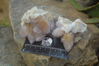 Natural Ametrine Spirit Quartz Clusters x 6 From Boekenhouthoek, South Africa