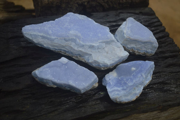 Natural Blue Lace Agate Plates x 5 From Namibia