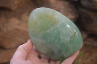 Polished Green Fluorite Standing Free Forms x 2 From Madagascar