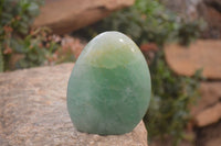 Polished Green Fluorite Standing Free Forms x 2 From Madagascar