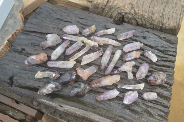 Natural Smokey Chiredzi Amethyst Crystals & Double Terminated Scepters x 35 From Chiredzi, Zimbabwe