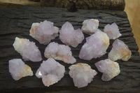 Natural  Ametrine Cactus Flower Spirit Quartz Clusters x 12 From Boekenhouthoek, South Africa