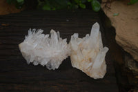 Natural Clear Quartz Crystal Clusters x 12 From Madagascar