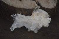 Natural Clear Quartz Crystal Clusters x 12 From Madagascar