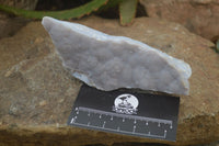 Natural Crystalline Blue Lace Agate Plates x 2 From Namibia