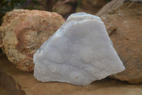 Natural Crystalline Blue Lace Agate Plates x 2 From Namibia