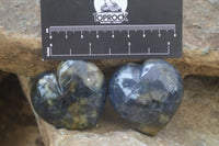 Polished Iolite Hearts x 12 From Ambatofinandrahana, Madagascar