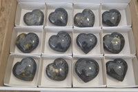 Polished Iolite Hearts x 12 From Ambatofinandrahana, Madagascar