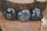 Polished Iolite Hearts x 12 From Ambatofinandrahana, Madagascar