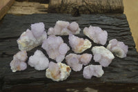 Natural Amethyst and Ametrine Spirit Quartz Clusters x 12 From Boekenhouthoek, South Africa