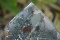 Polished Bloodstone Point-Prisms x 2 From Swaziland